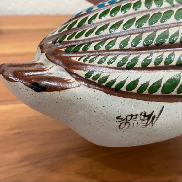 TONALA Mexican Folk Art Pottery Large Duck Sculpture Figurine Decor - Picture 7 of 14